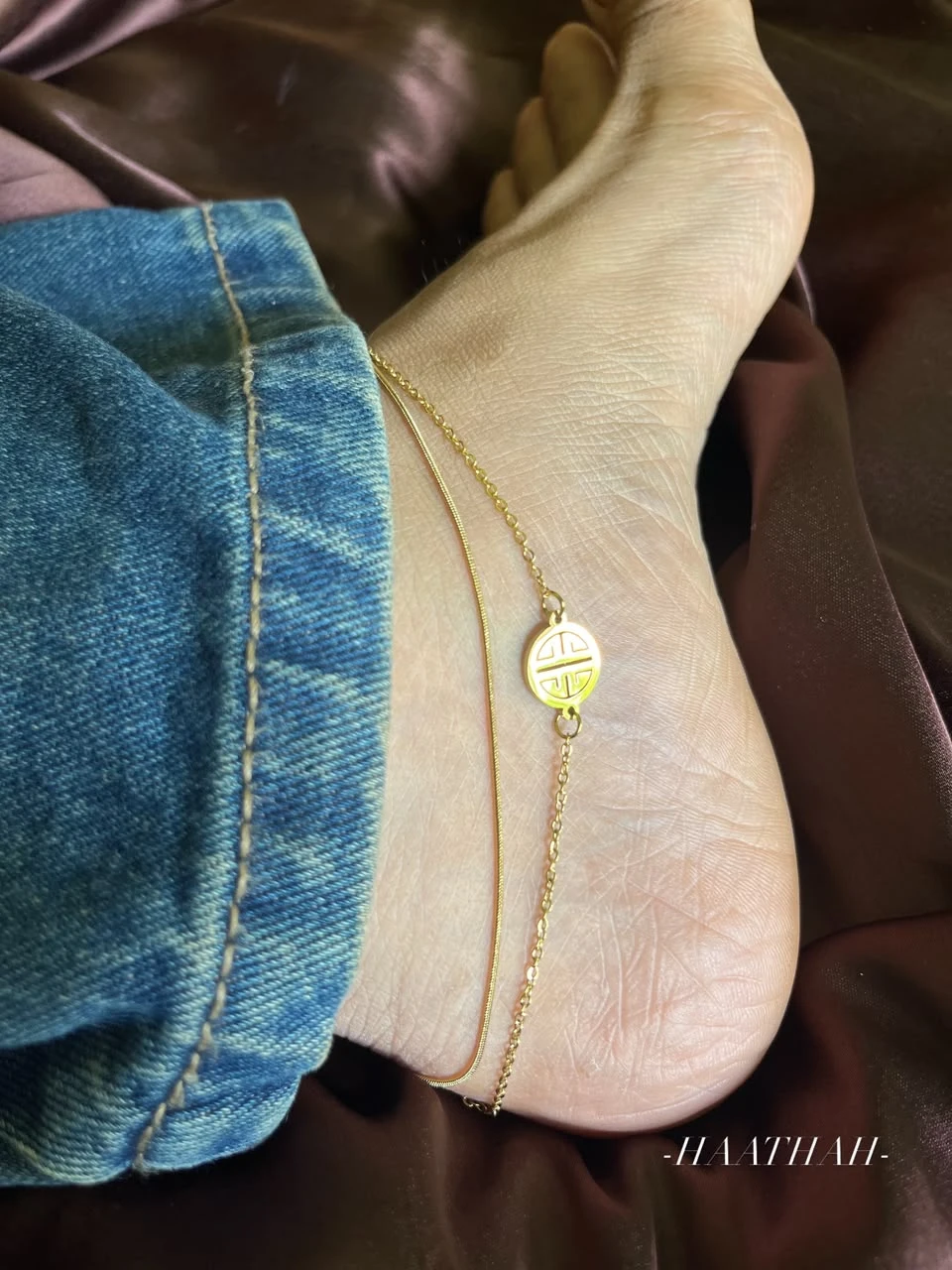 Double Layer Charm Anklet