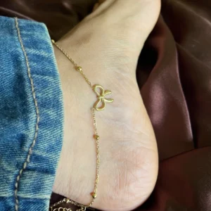 Golden Bow Anklet