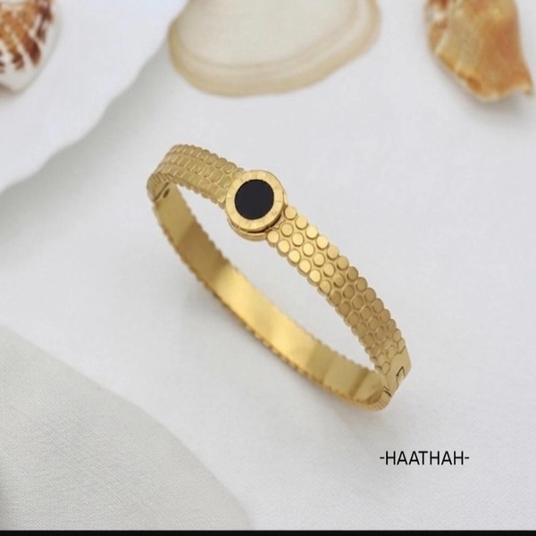 Textured Black Accent Bangle