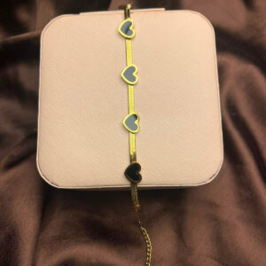 Golden Heart Mesh Bracelet