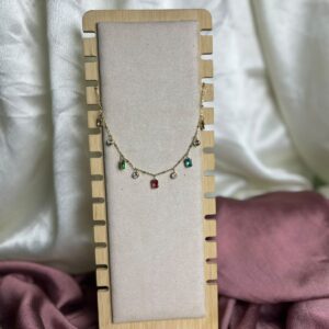 Ruby-Emerald Cascade Necklace