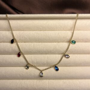 Multigem Cascade Necklace