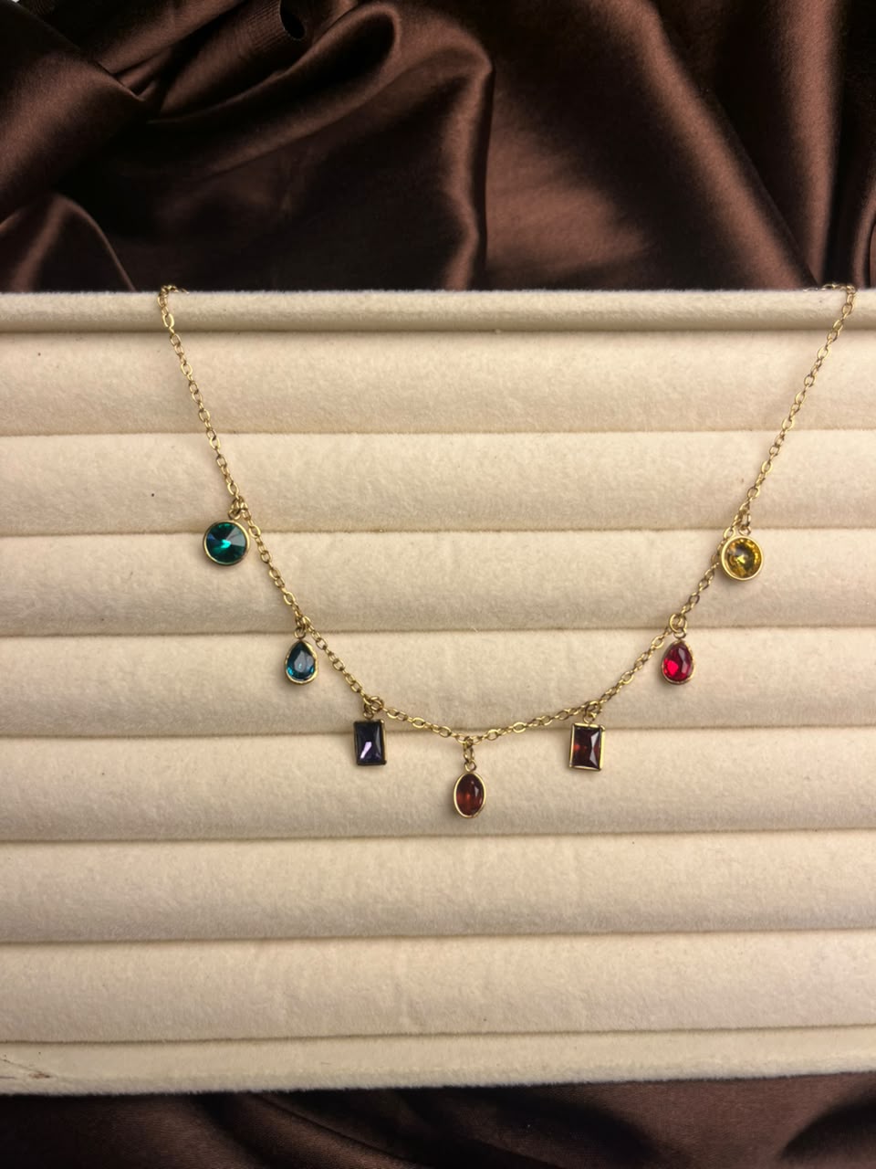 Rainbow Cascade Necklace