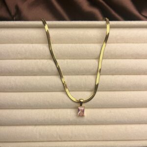 Golden Gem Pendant Necklace