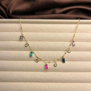 Rainbow Cascade Necklace