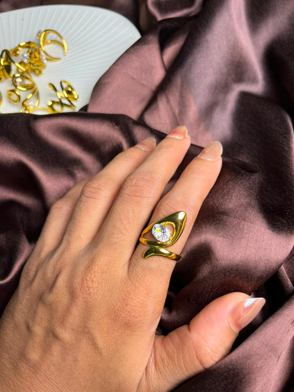 Twisted Teardrop Ring
