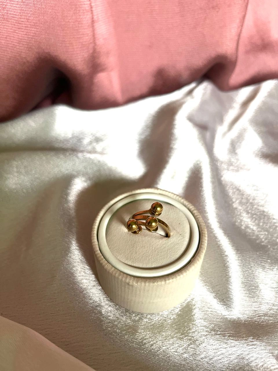 Triple Orb Open Ring