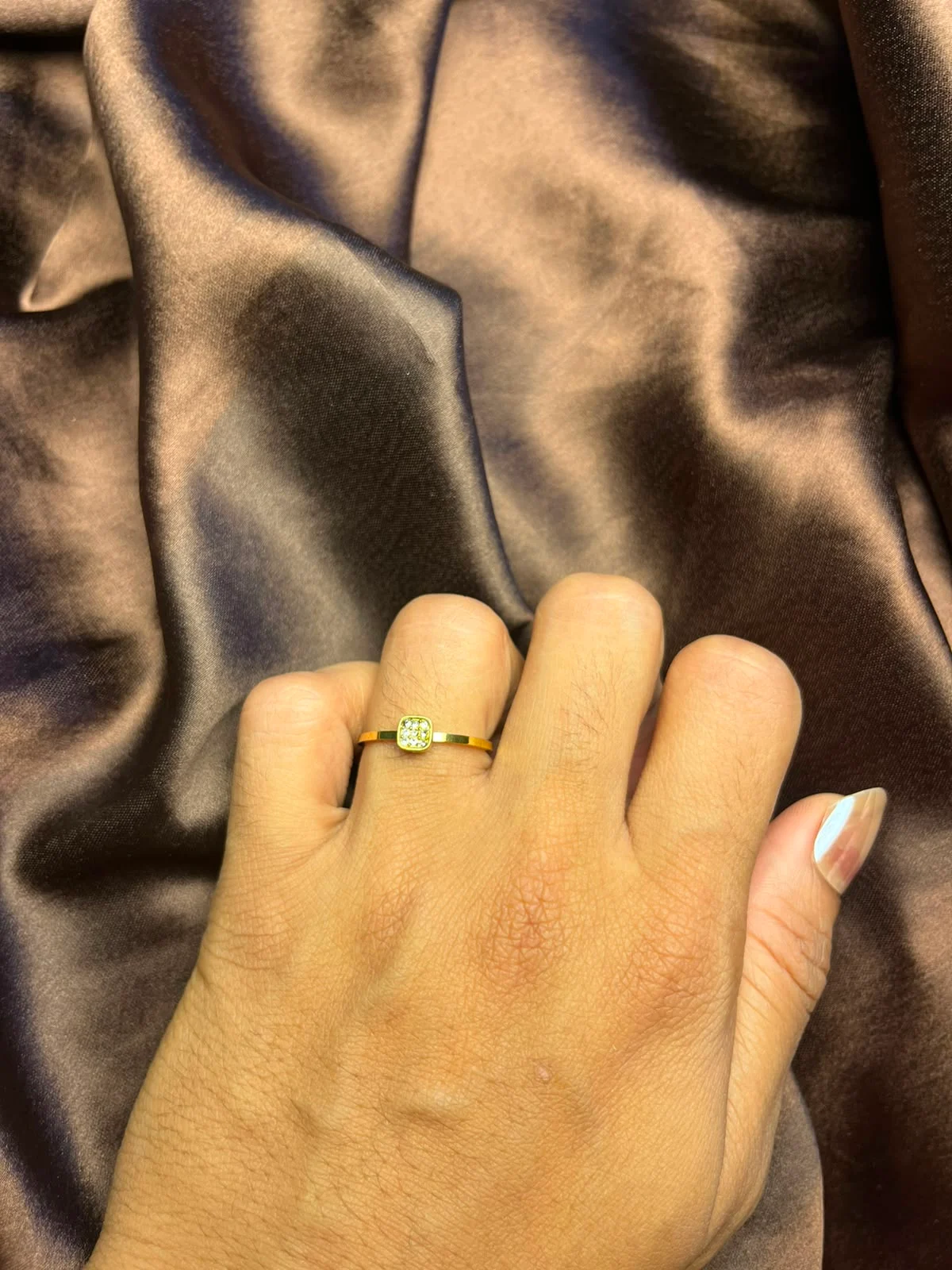 Petite Square Cluster Ring