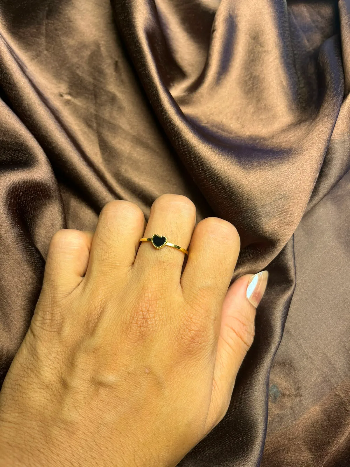 Midnight Heart Rings