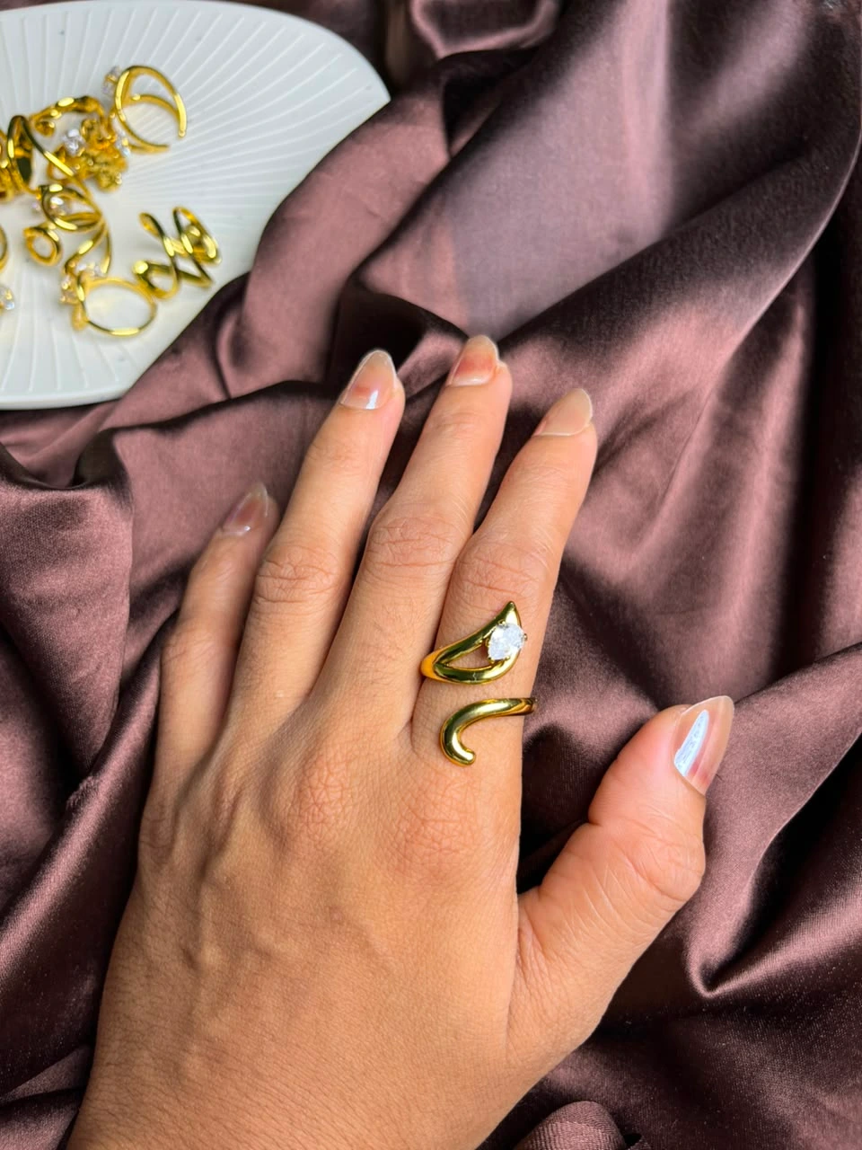 Serpent Wrap Crystal Ring