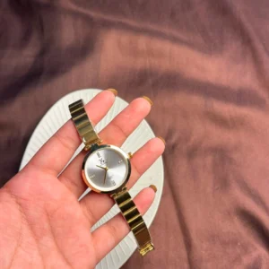 Sleek Minimalist Gold Bangle Watch