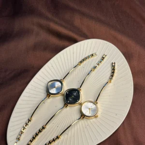 Dual-Motif Two-Tone Bracelet Watch
