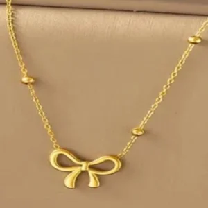 Golden Bow Necklace