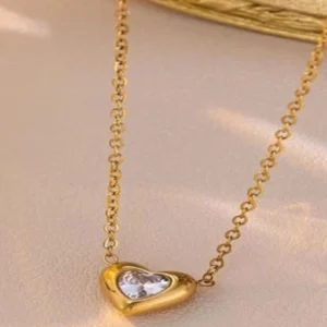 Verdant Crystal Heart Necklace