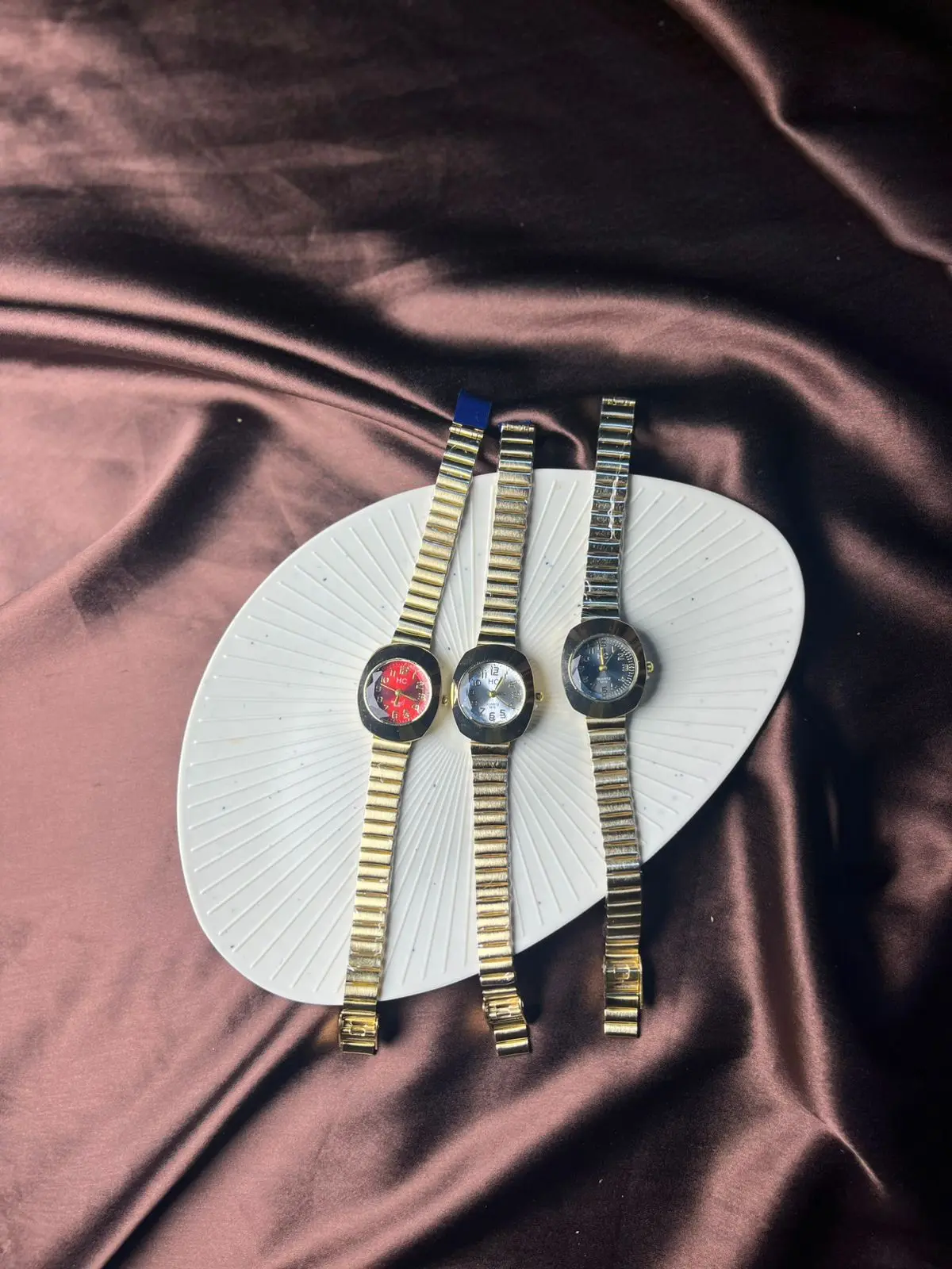 Jewel-Tone Bangle Watch Set