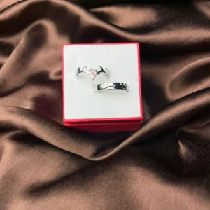Heart Crystal Couple Rings