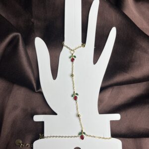 Red tulip hand chain
