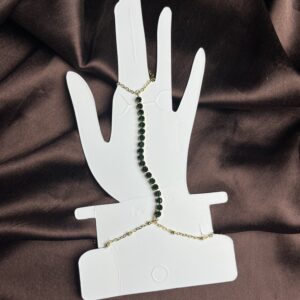 Green stone hand chain